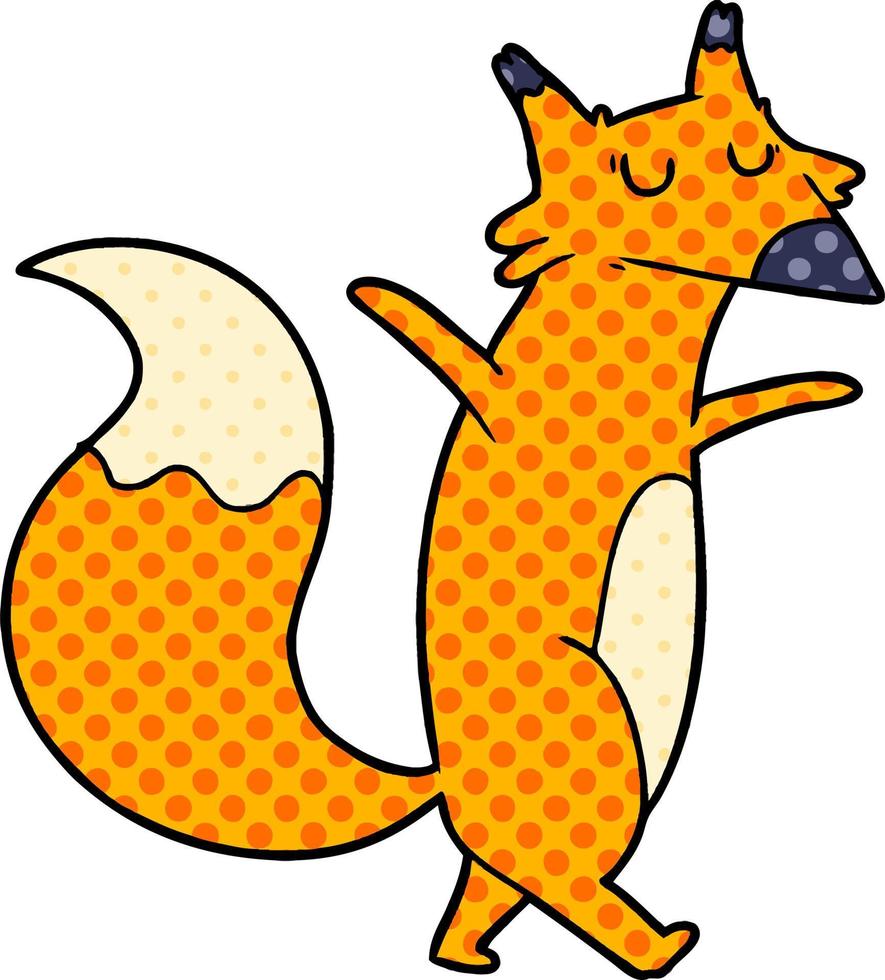 cartoon fox character vector