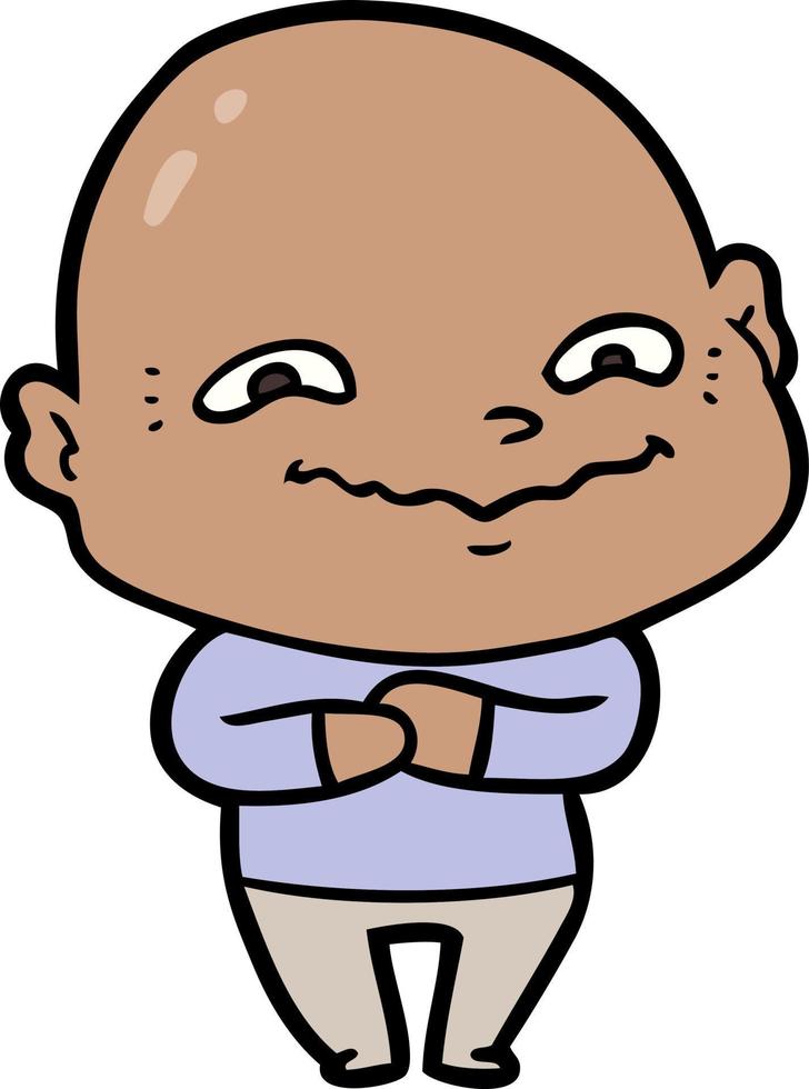 cartoon creepy guy vector