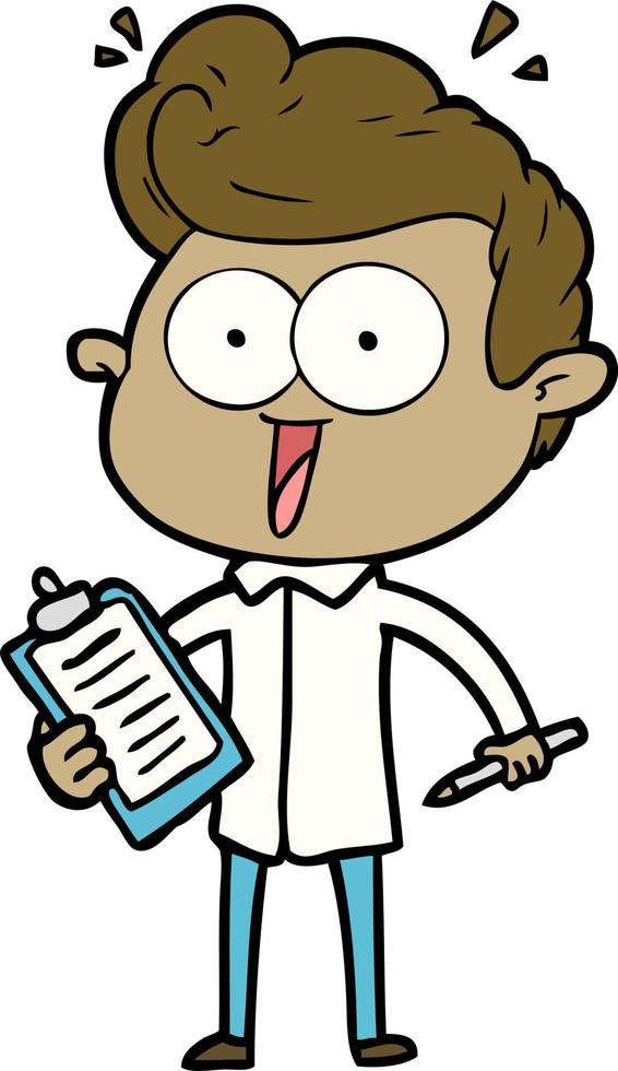 cartoon staring man vector