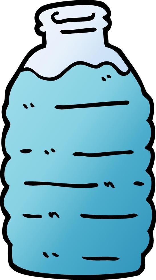 vector gradient illustration cartoon water bottle