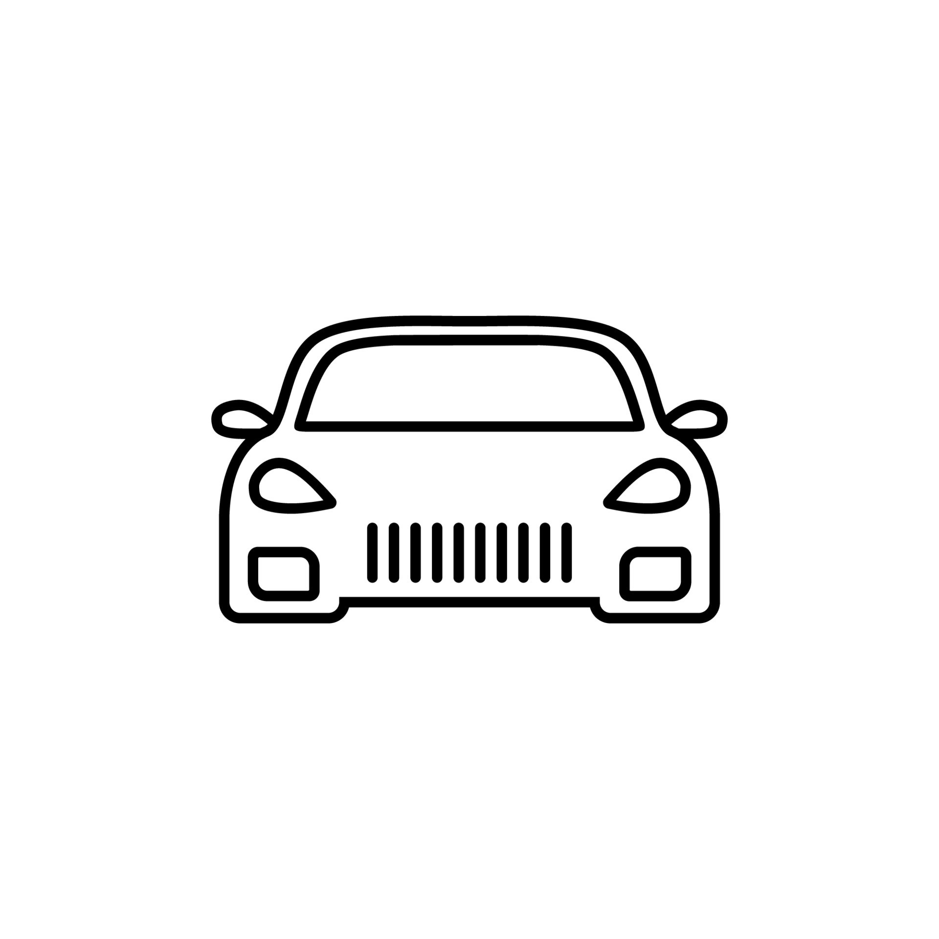 car-front-line-icon-outline-symbol-car-sign-in-linear-style-12471907