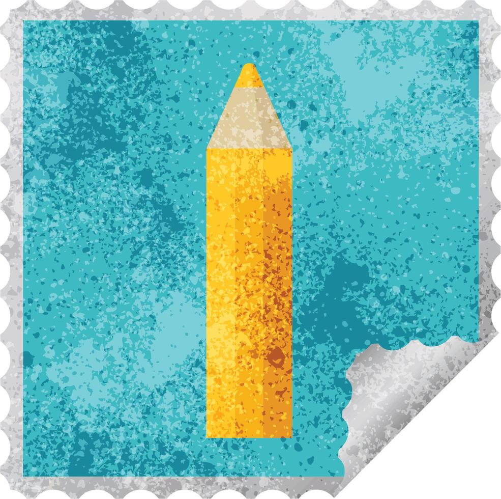 orange coloring pencil graphic square sticker stamp vector