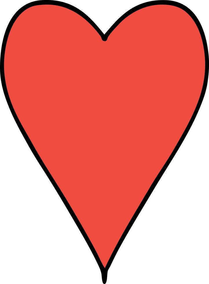 traditional tattoo of a heart vector