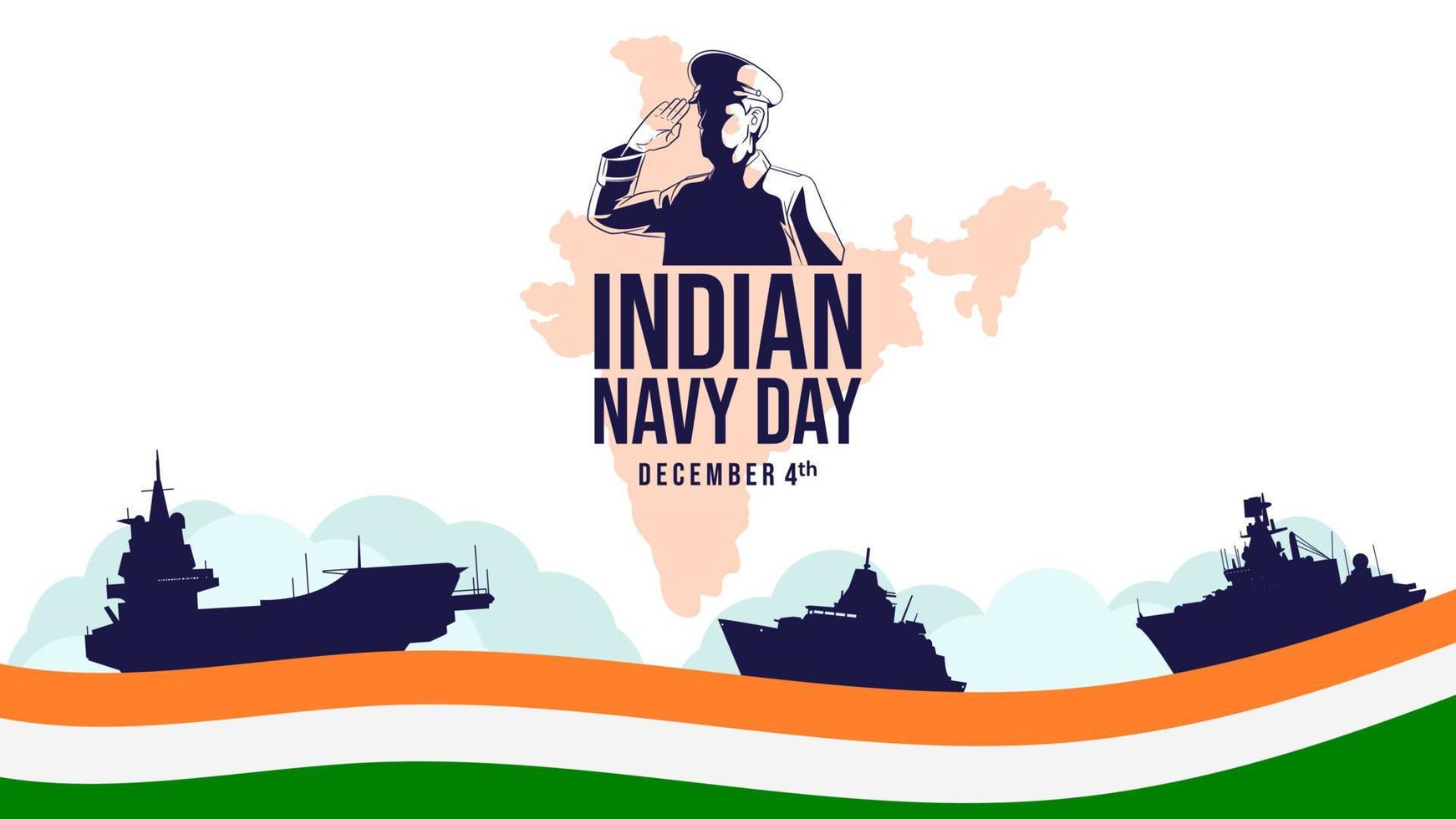 indian Navy Day vector