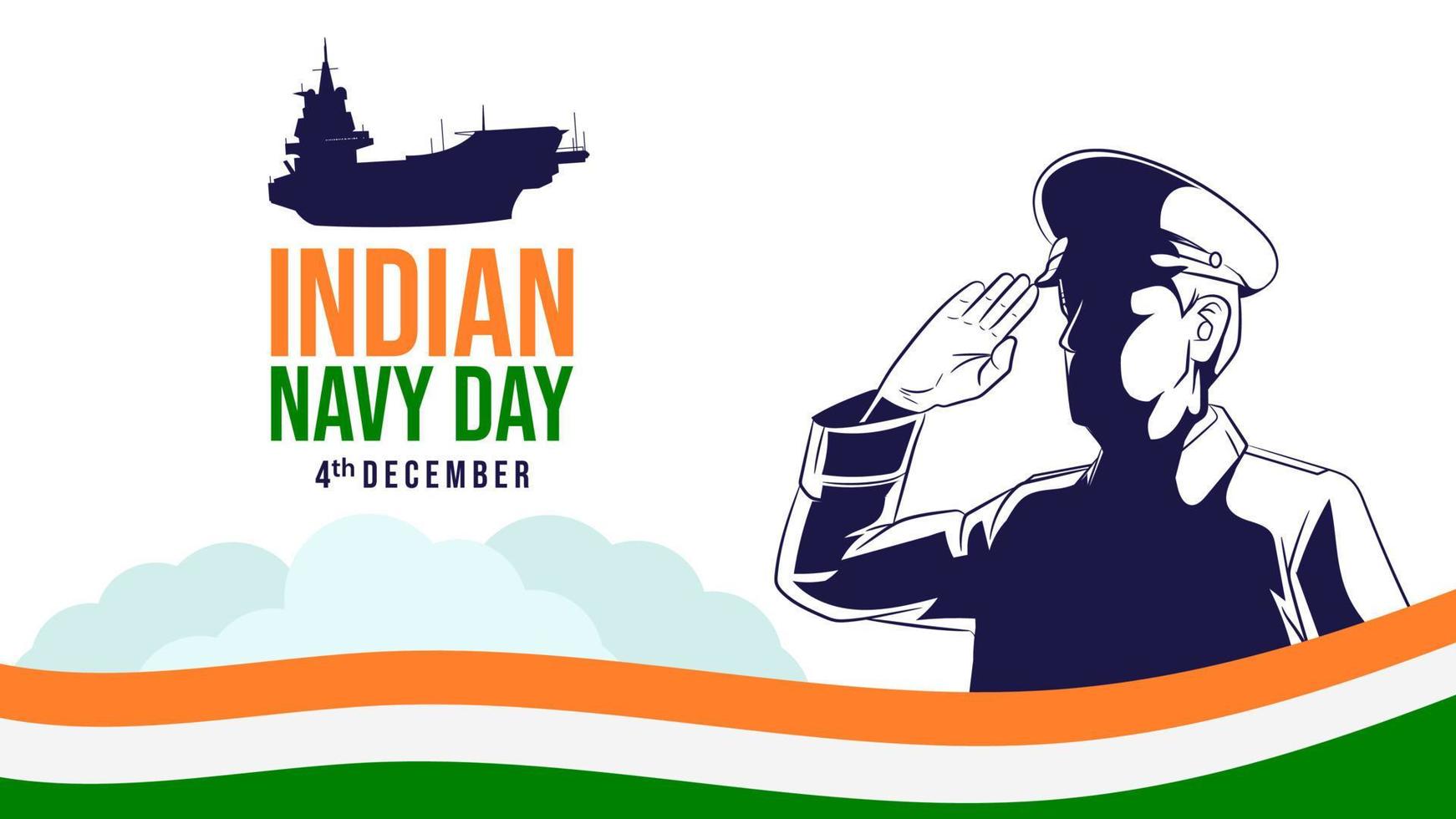 Indian Navy day vector