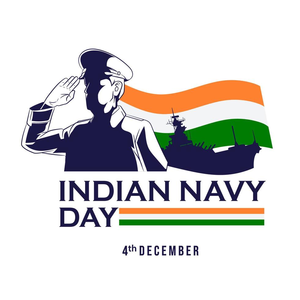 Indian Navy Day Background vector
