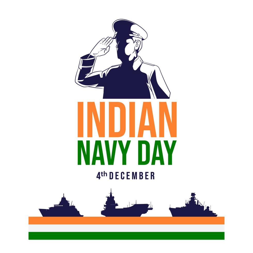 Indian Navy day template vector