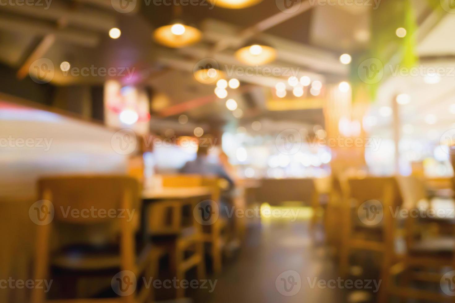 Restaurant cafe interior abstract blur background photo