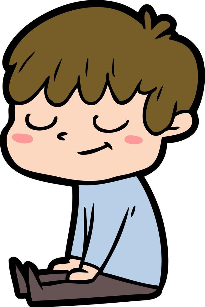 niño feliz de dibujos animados vector