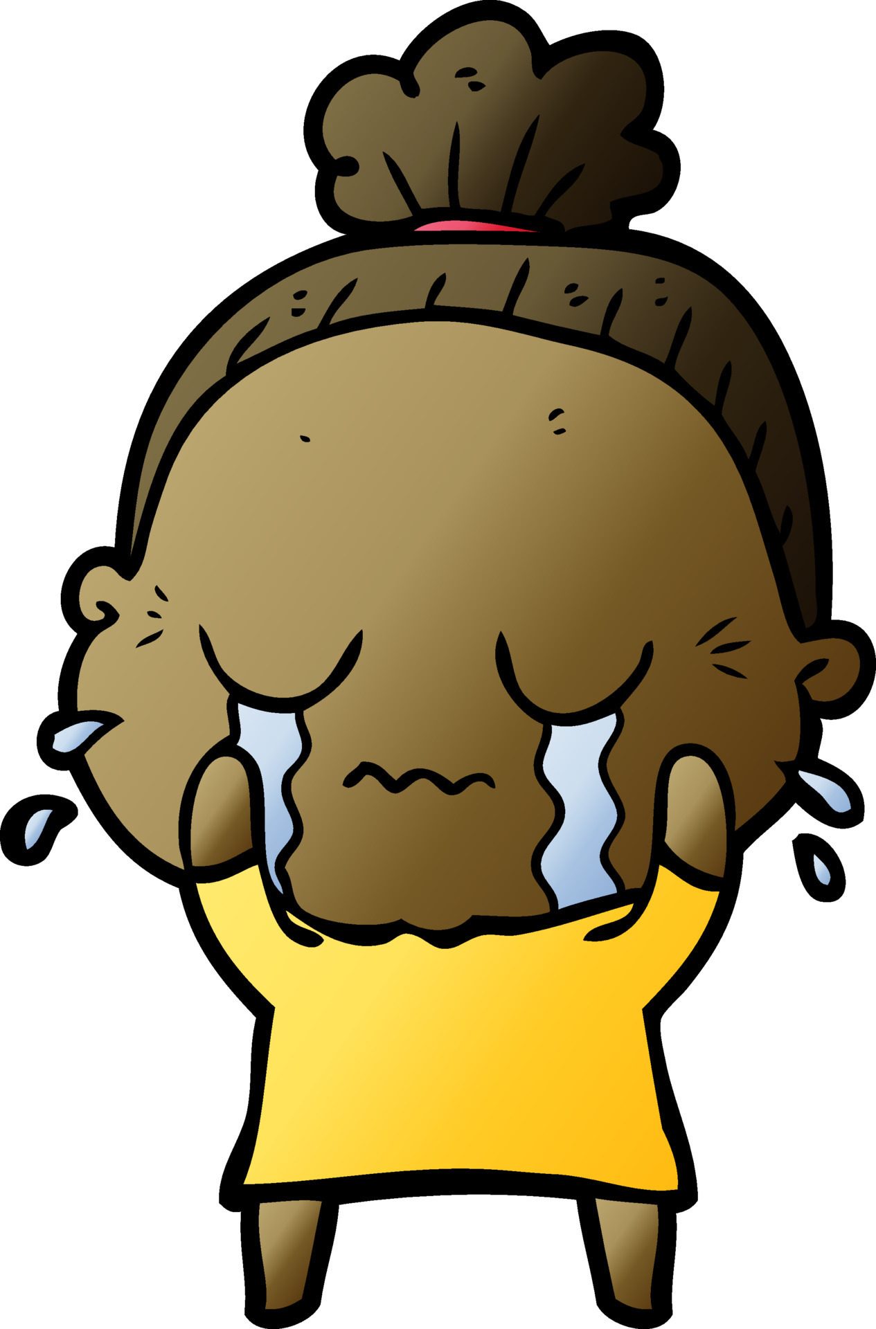 cartoon crying old lady 12473201 Vector Art at Vecteezy