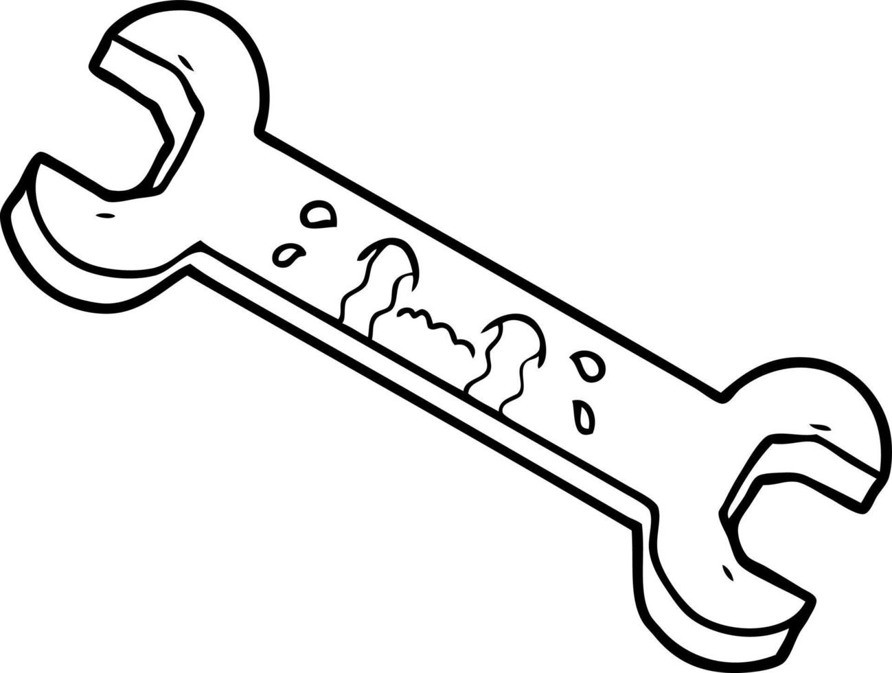 cartoon crying spanner vector