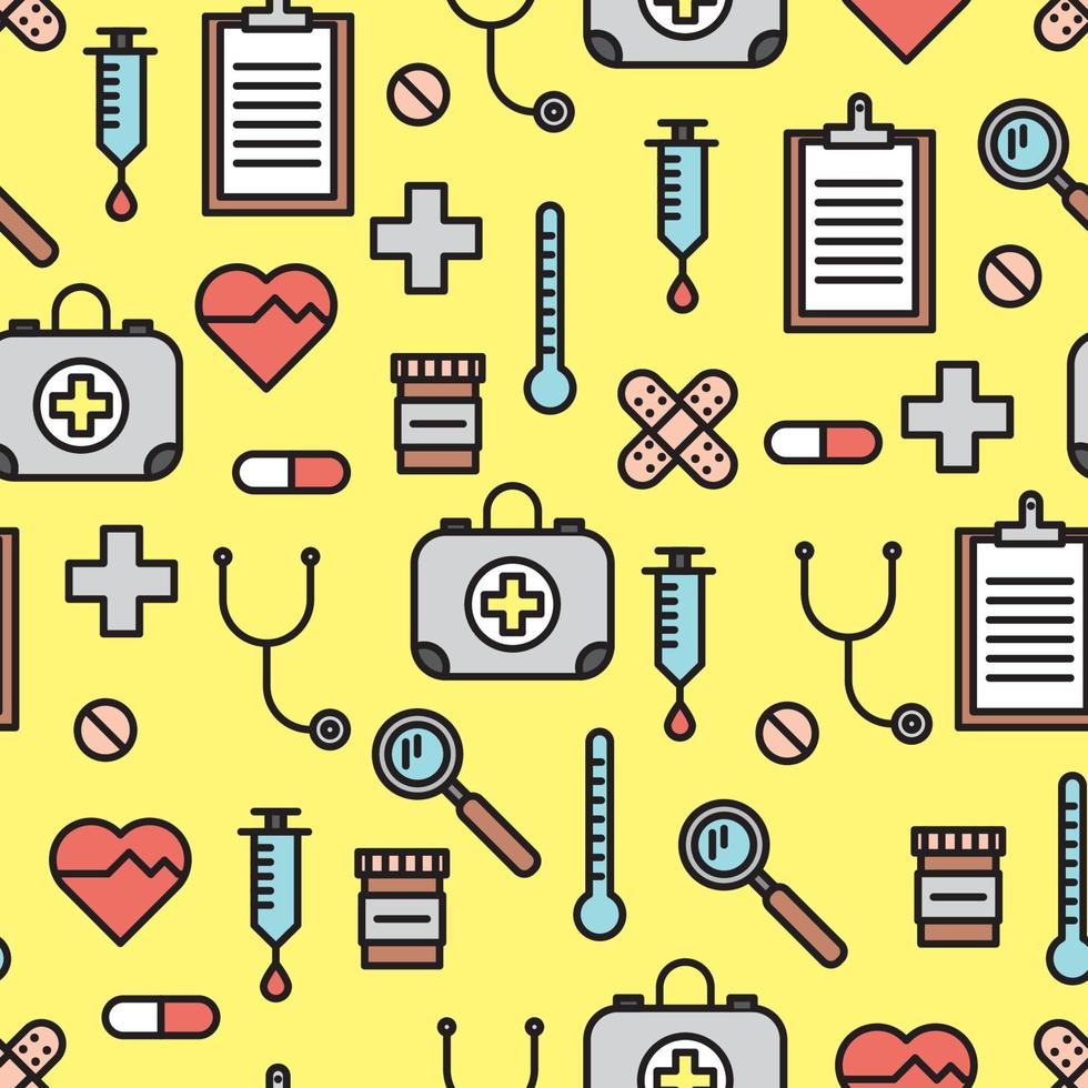 Seamless Medical Pattern vector