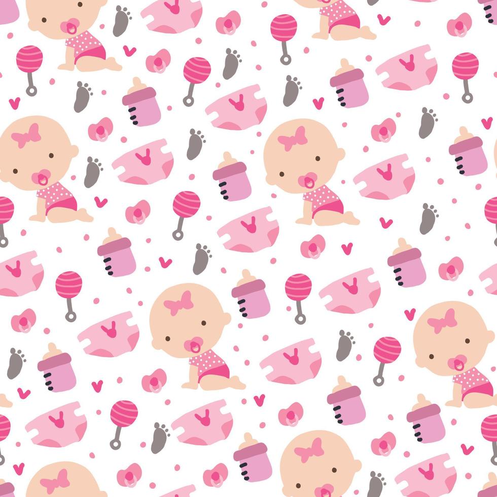 Baby Girl Pattern vector