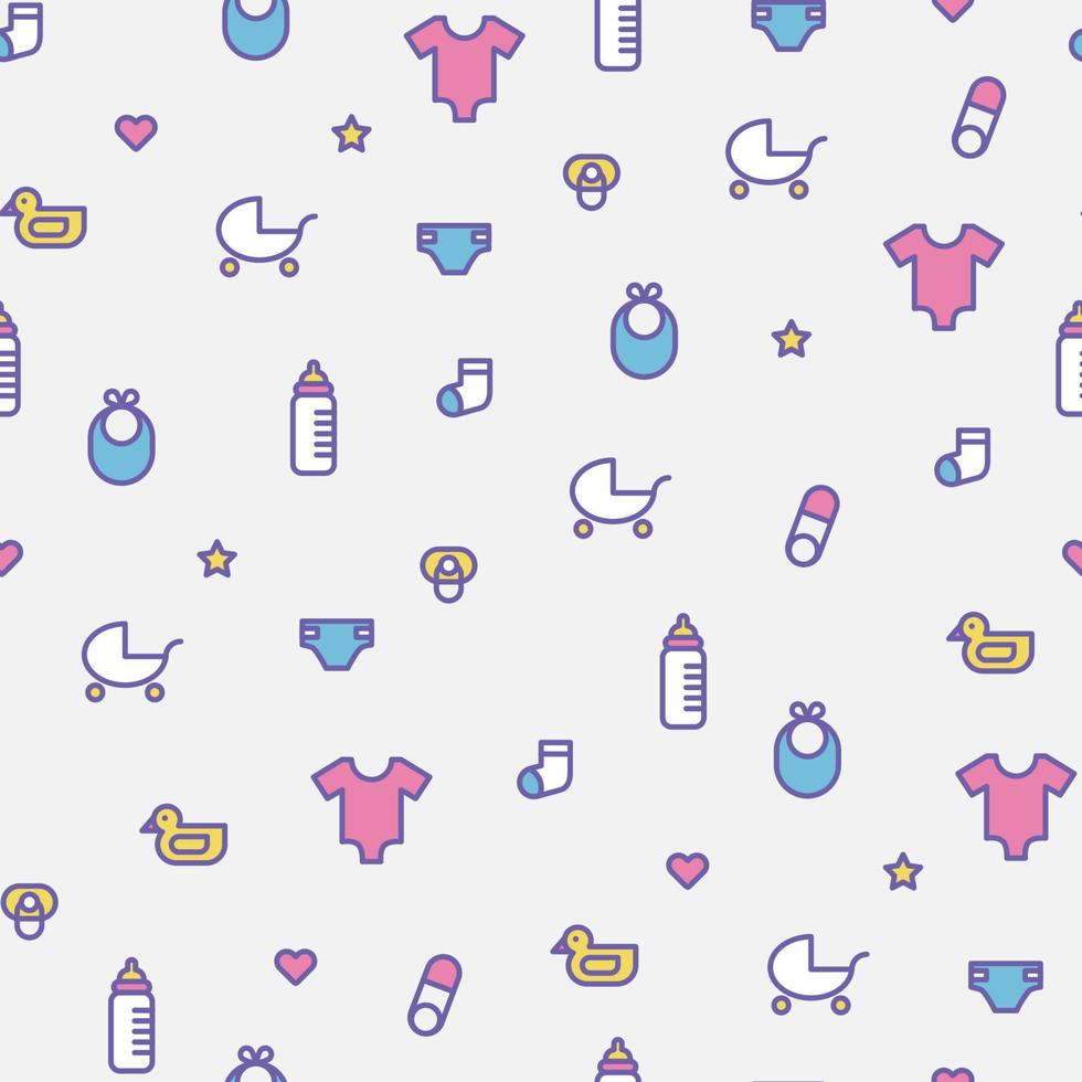 Baby Seamless Pattern vector