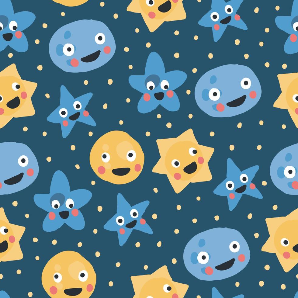 Galaxy Seamless Pattern vector
