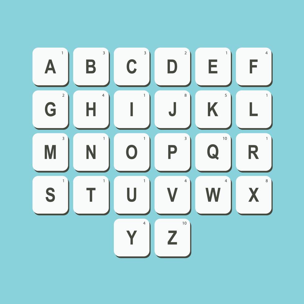 juego de letras alfabeto vector