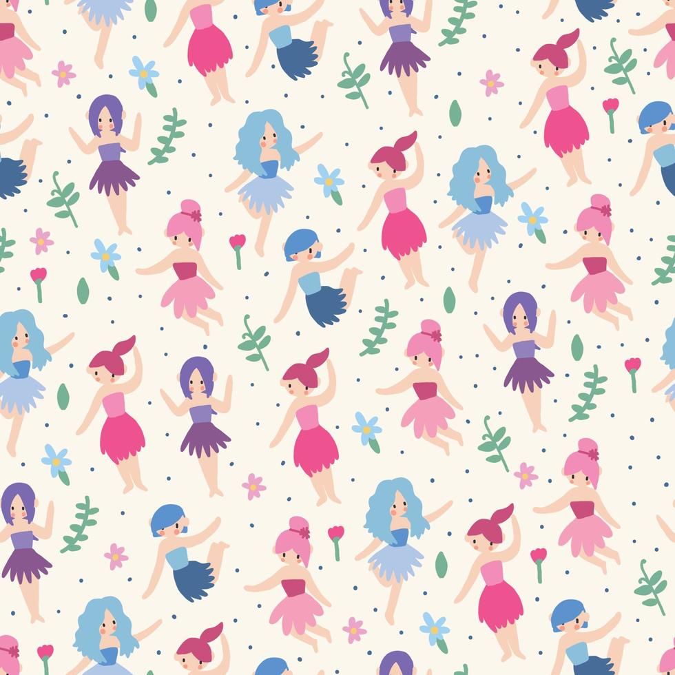 Seamless Pixie Pattern vector