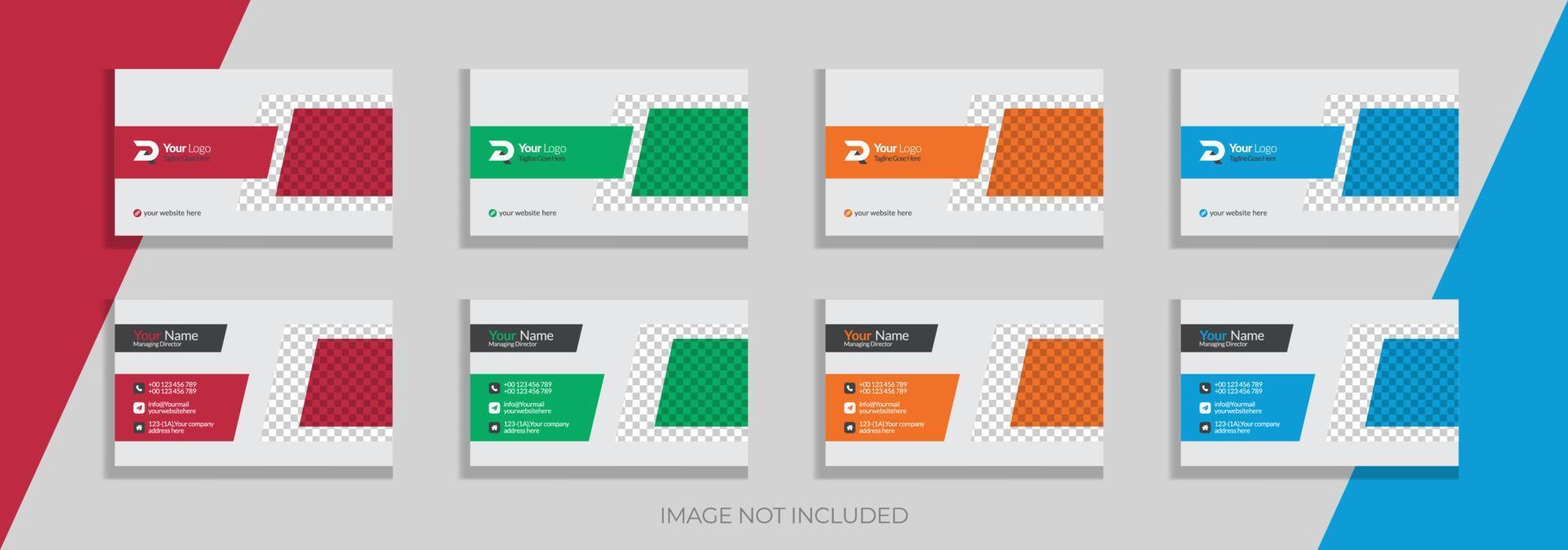 Creative corporate business card template design vector