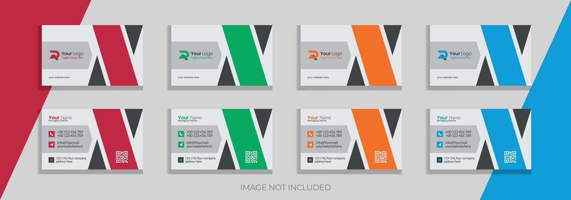 Creative corporate business card template design vector