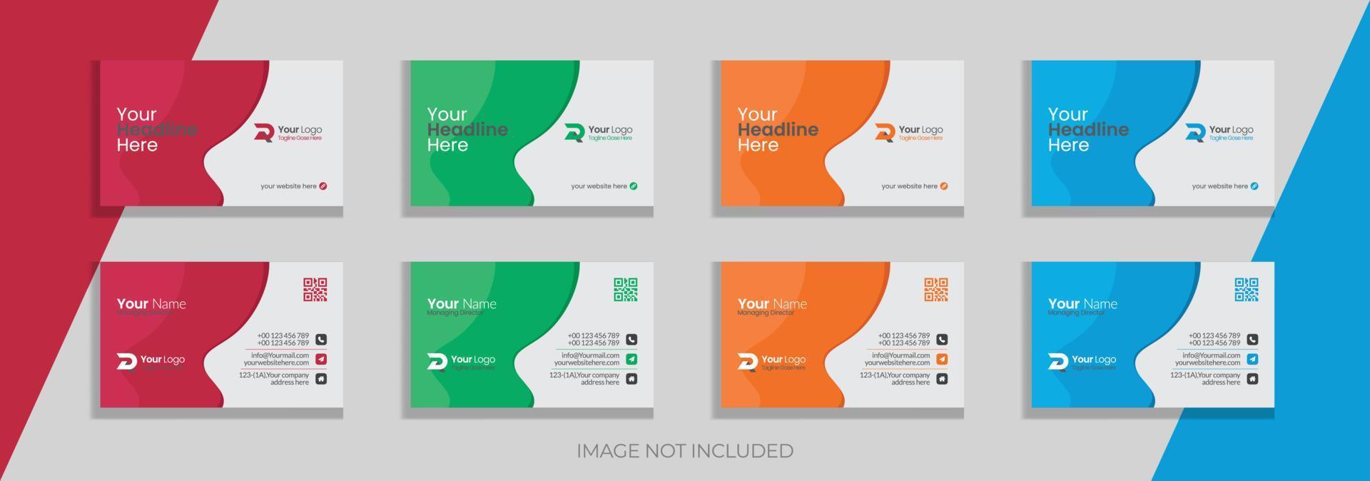 Creative corporate business card template design free vector