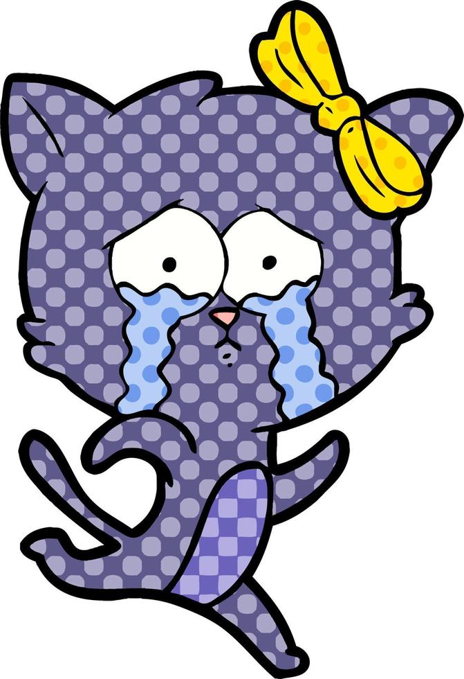 cartoon doodle character cat vector