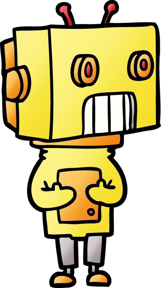 Vector cartoon robot