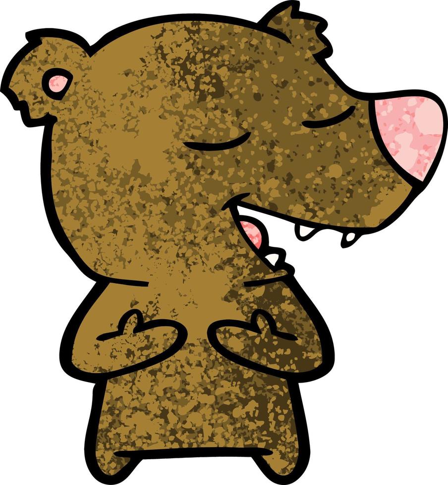 cartoon doodle character bear vector
