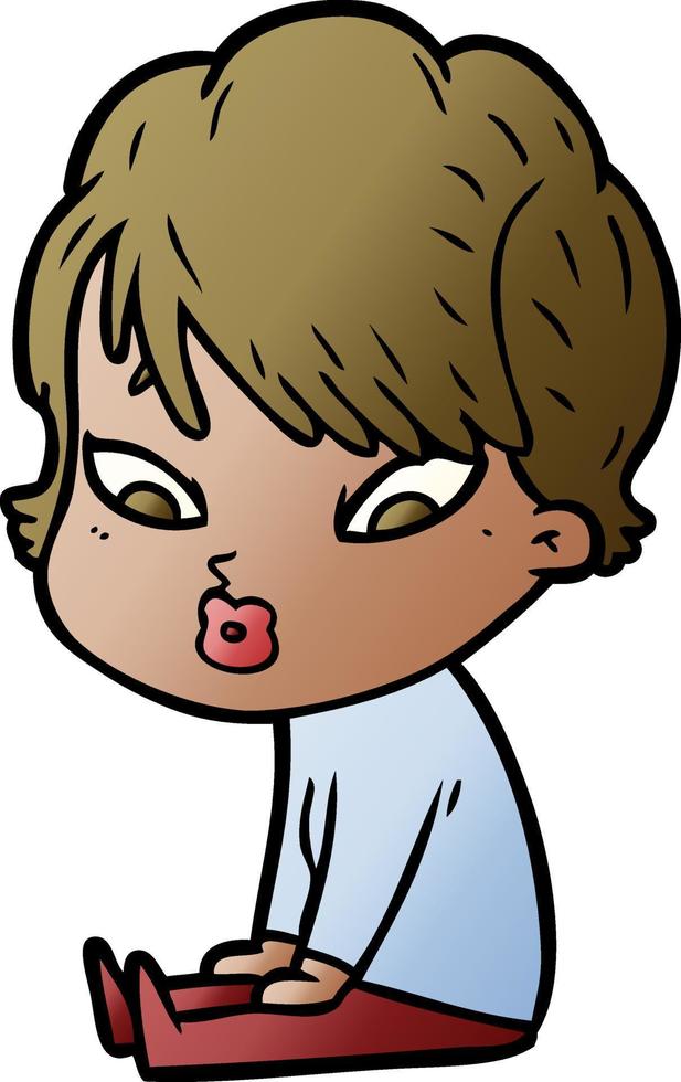 Vector cartoon woman