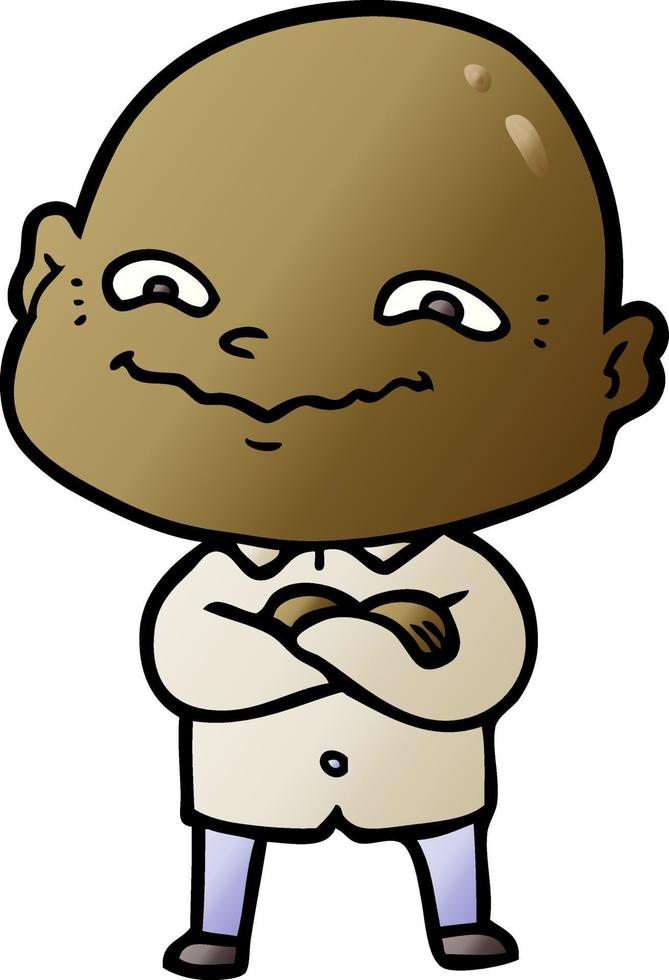 cartoon creepy guy vector