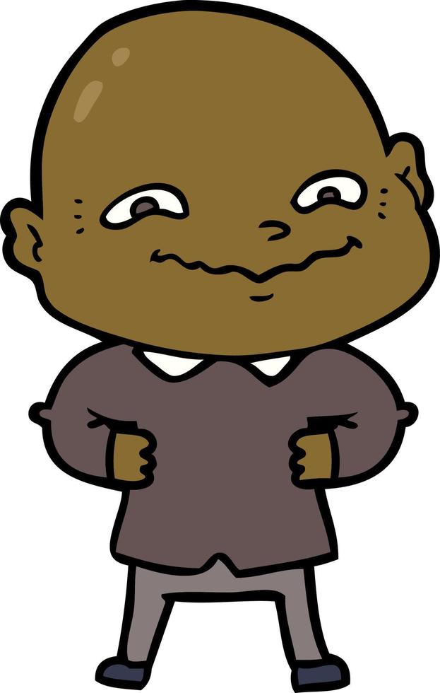 cartoon creepy guy vector