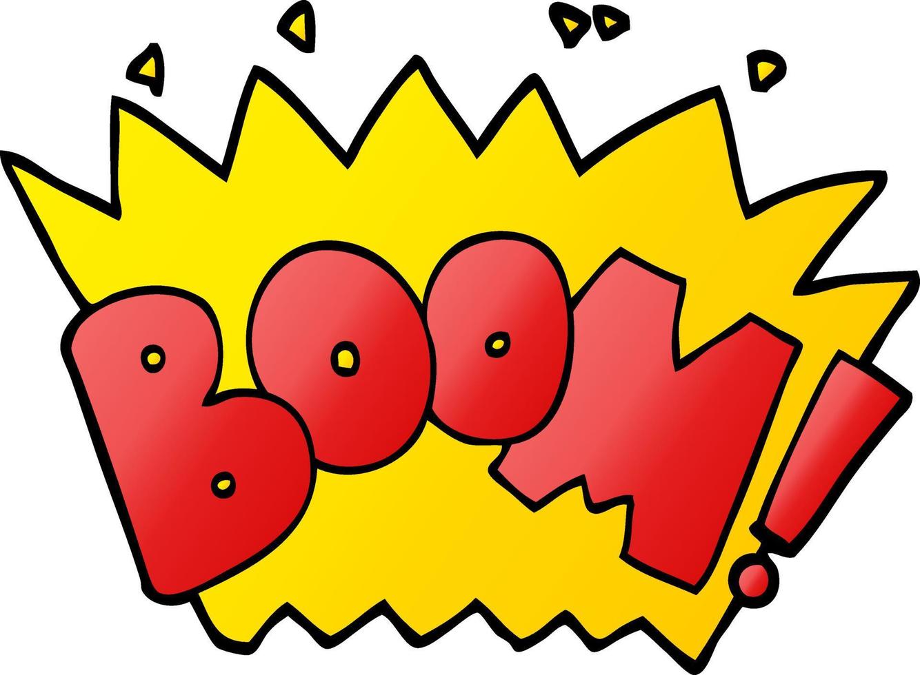 vector gradient illustration cartoon word boom
