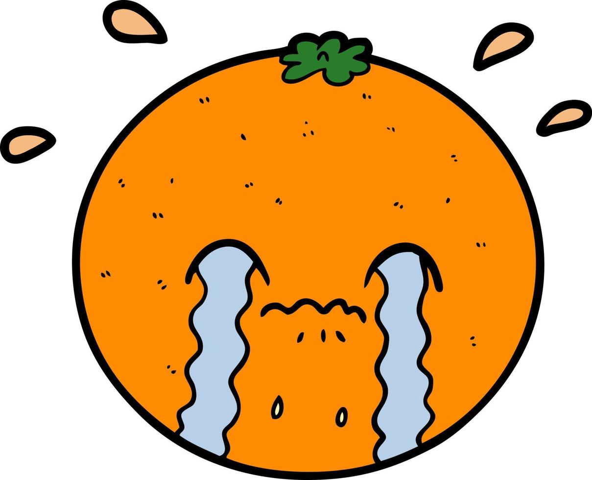 Vector cartoon orange