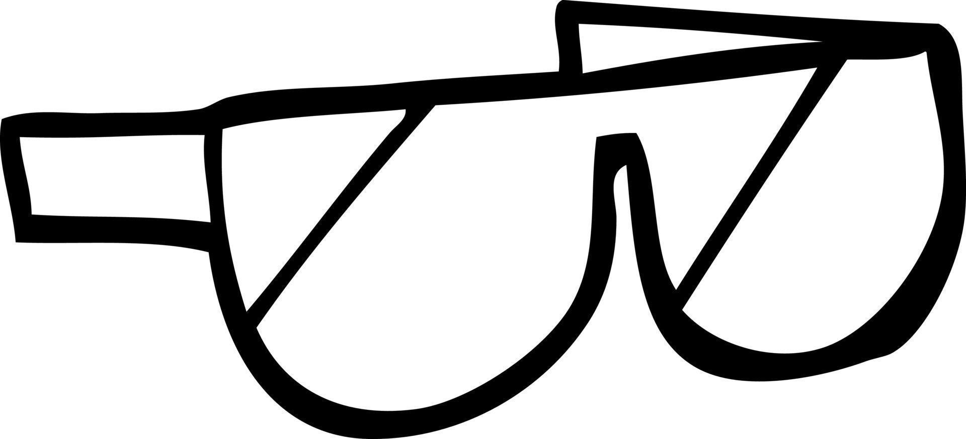 gafas de sol de dibujos animados en blanco y negro vector