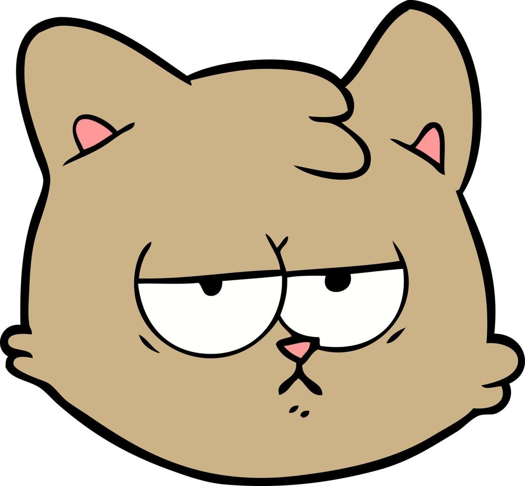 cartoon cat face vector