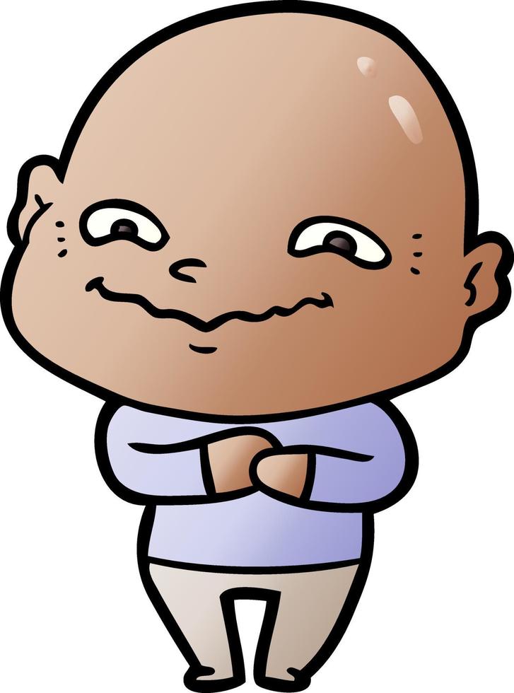 cartoon creepy guy vector