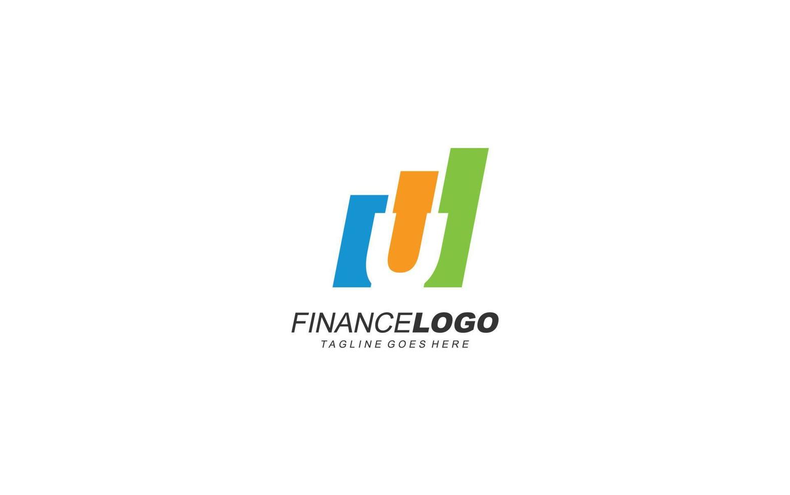 U logo management for company. letter template vector illustration for your brand.