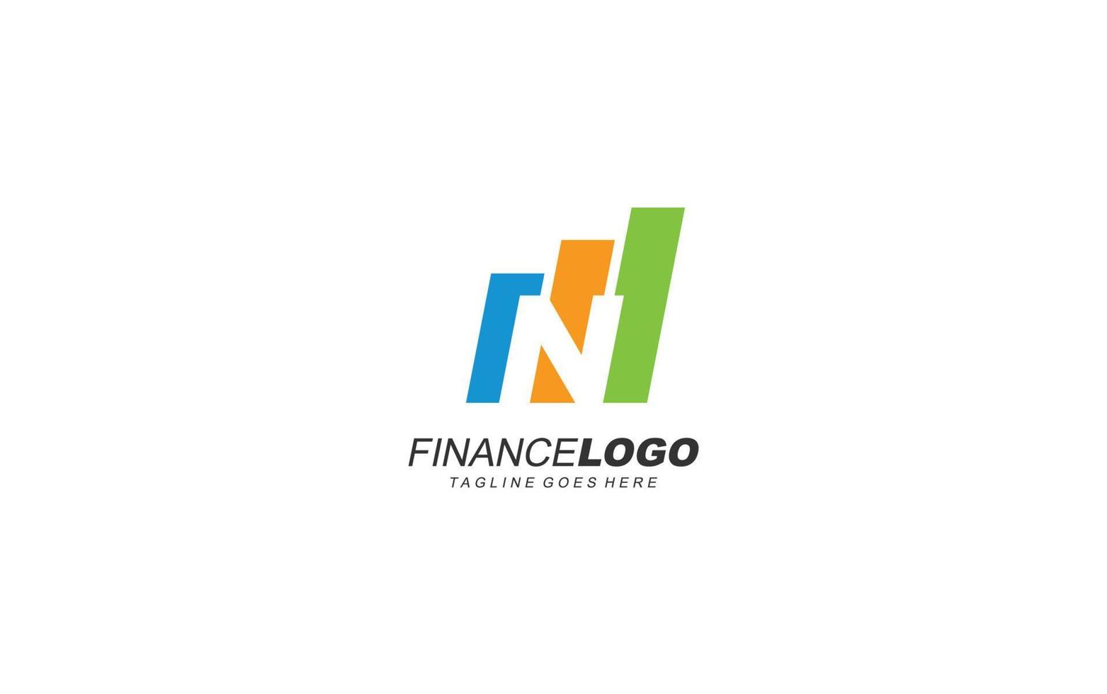 N logo management for company. letter template vector illustration for your brand.