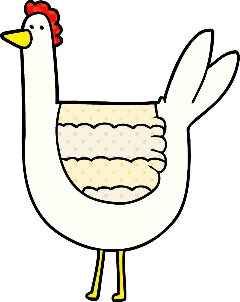 cartoon chicken character vector