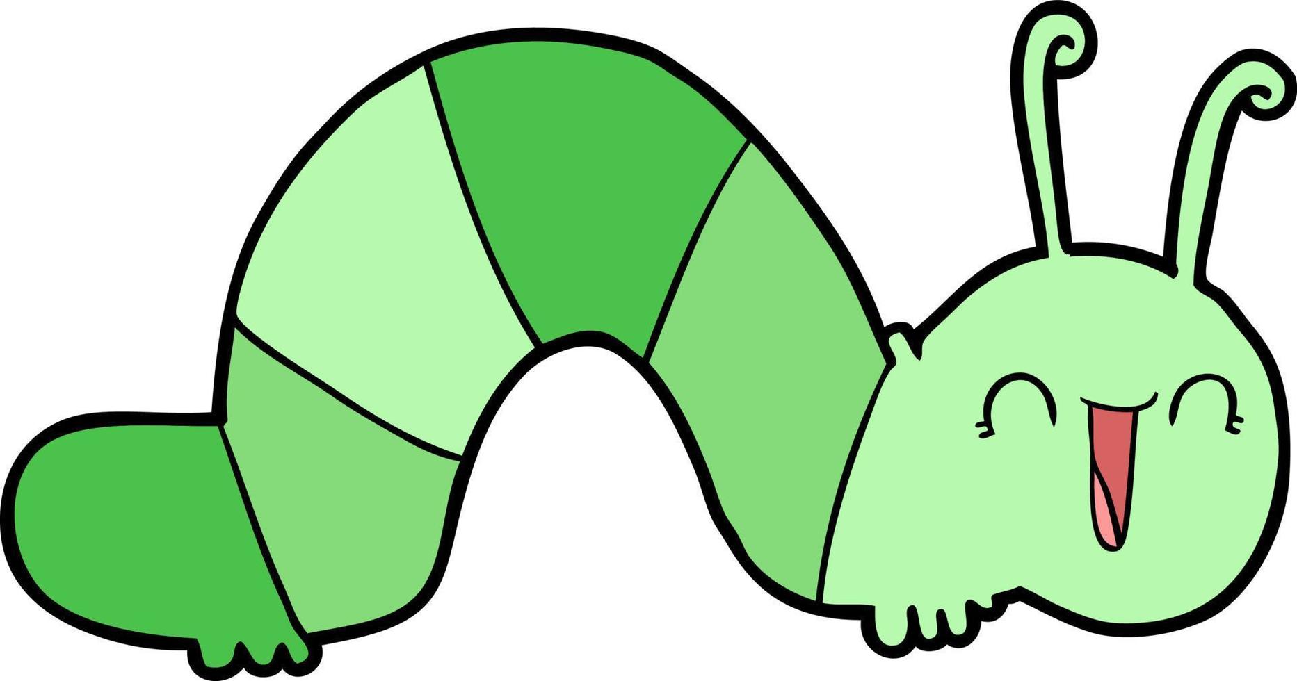 cartoon happy caterpillar 12474973 Vector Art at Vecteezy
