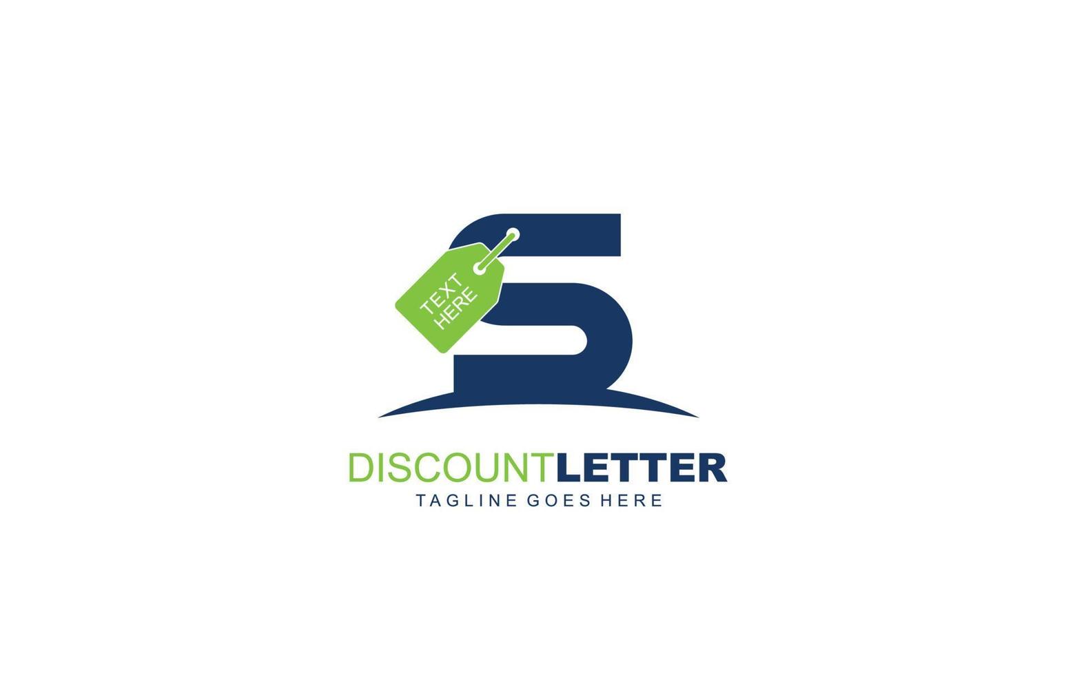 S logo discount for construction company. letter template vector illustration for your brand.