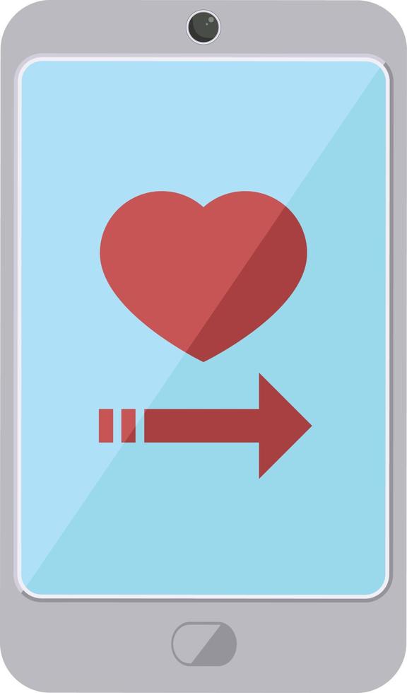 dating app on cell phone graphic vector illustration icon