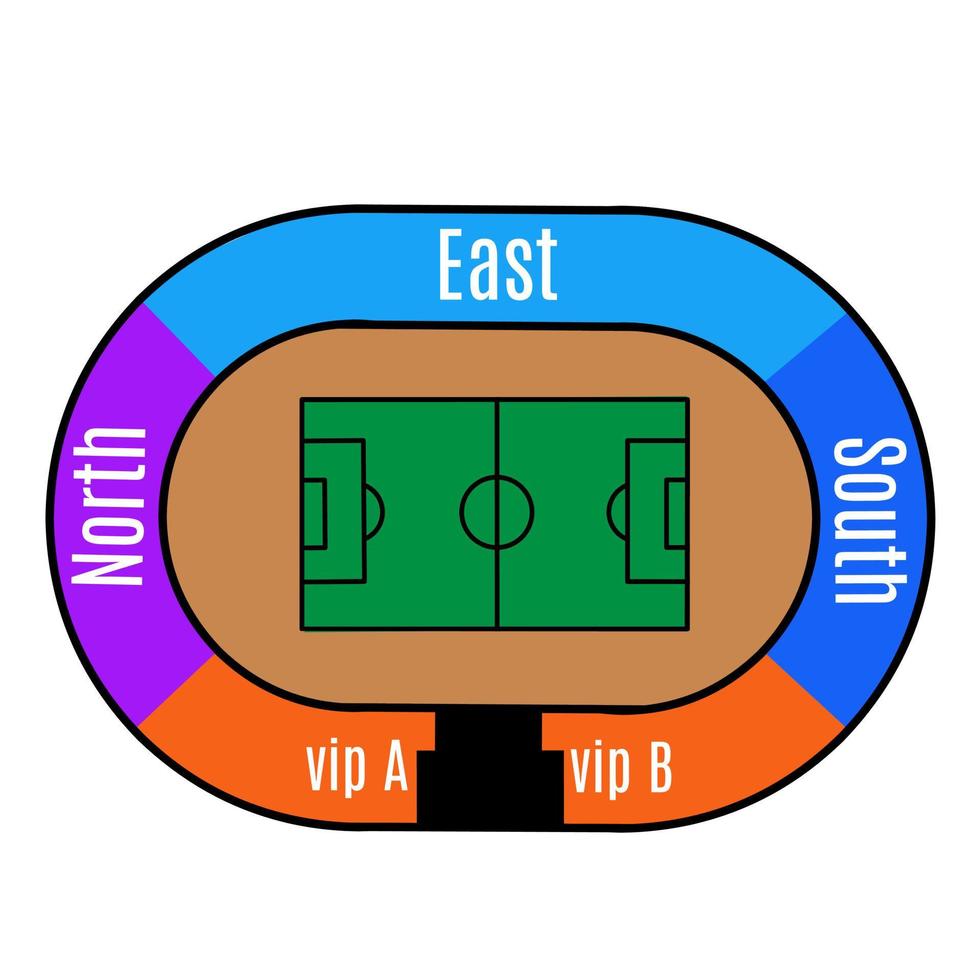 illustration vector of football stadium perfect for print,etc
