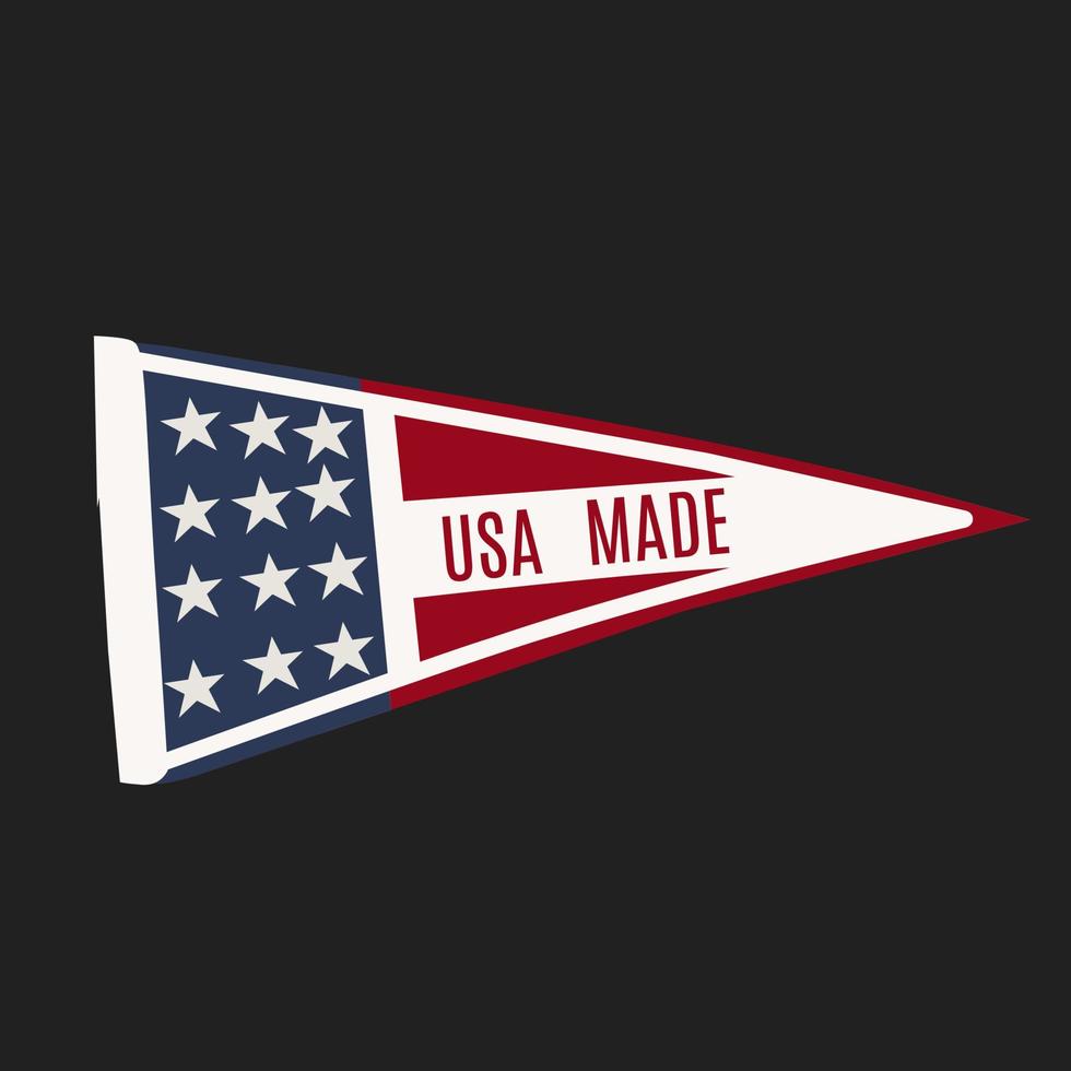 illustration vector of american pennant flag perfect for print,etc