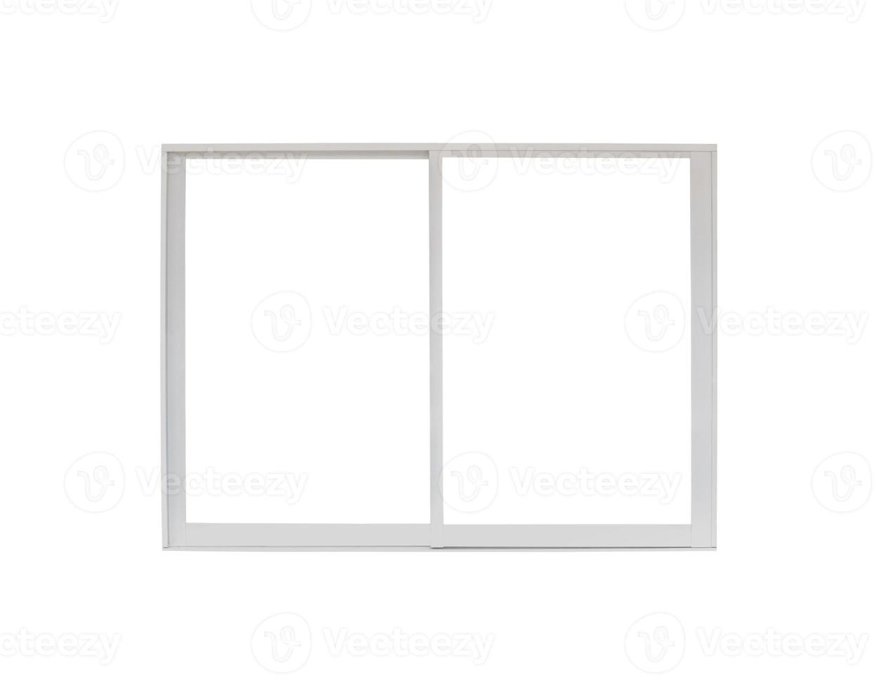 Modern house window frame isolated on white background photo