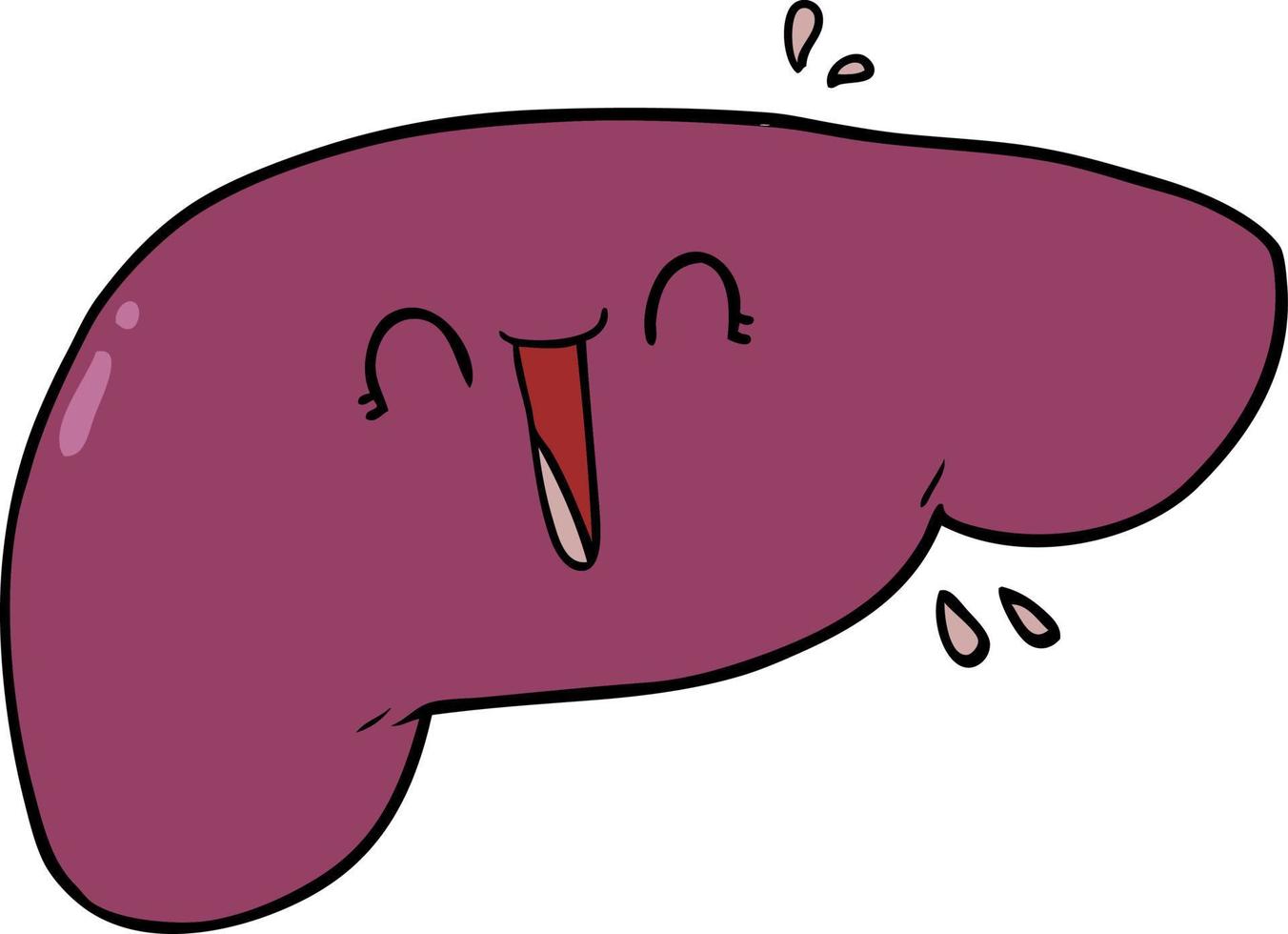 Vector cartoon liver