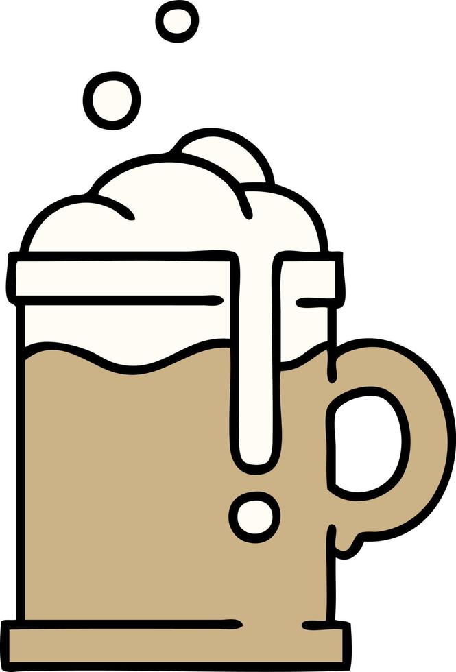 cartoon pint of ale vector