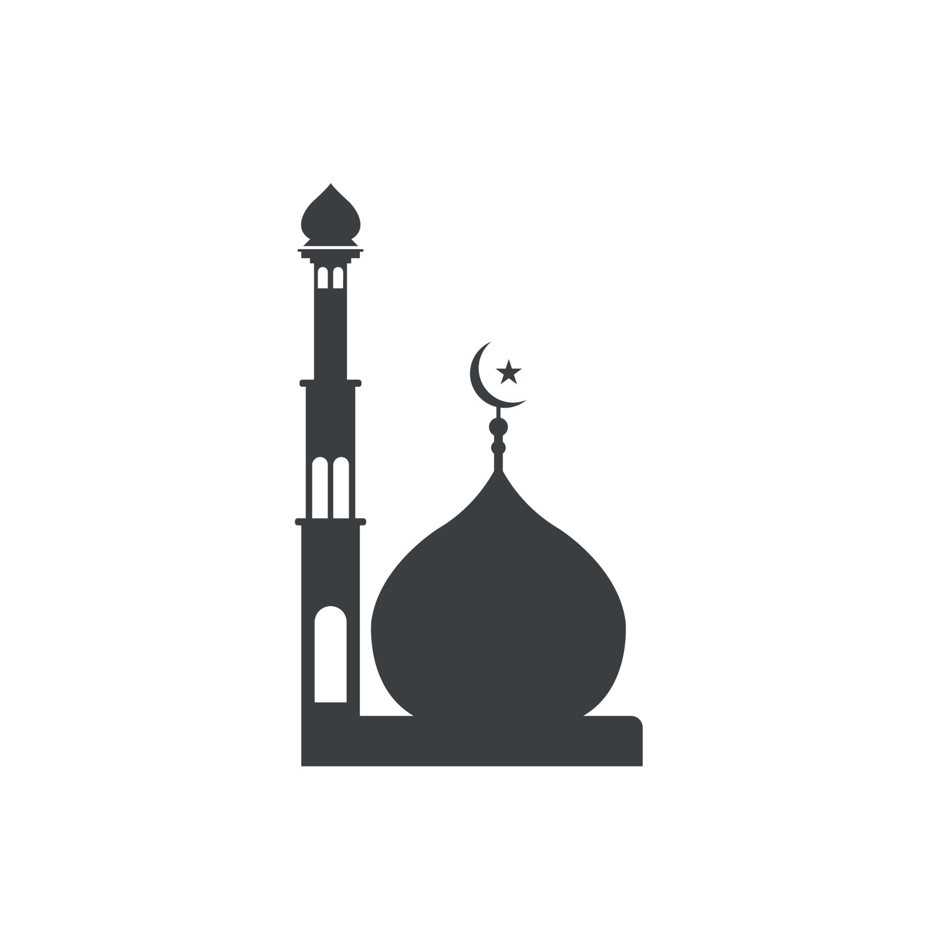 Mosque black and white vector design 12475429 Vector Art at Vecteezy