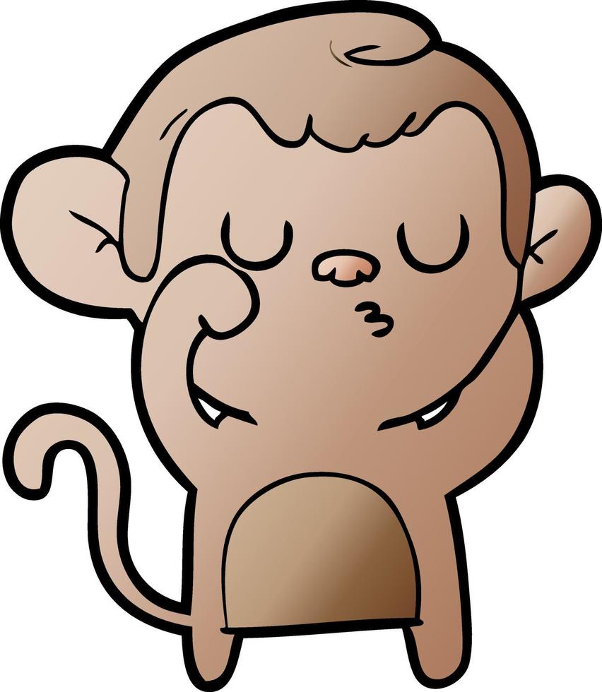 Vector cartoon monkey