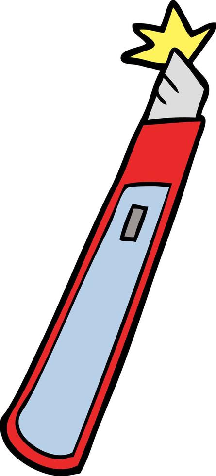 cartoon craft knife vector