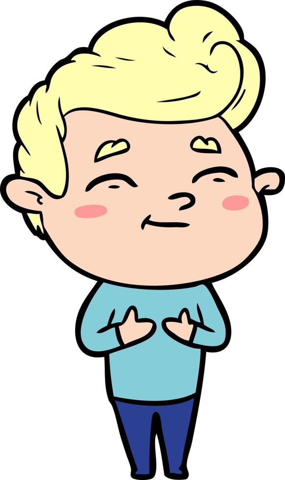 happy cartoon man vector